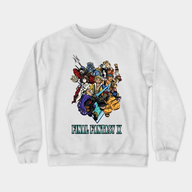 Final Fantasy X Heroes Crewneck Sweatshirt by WarioPunk